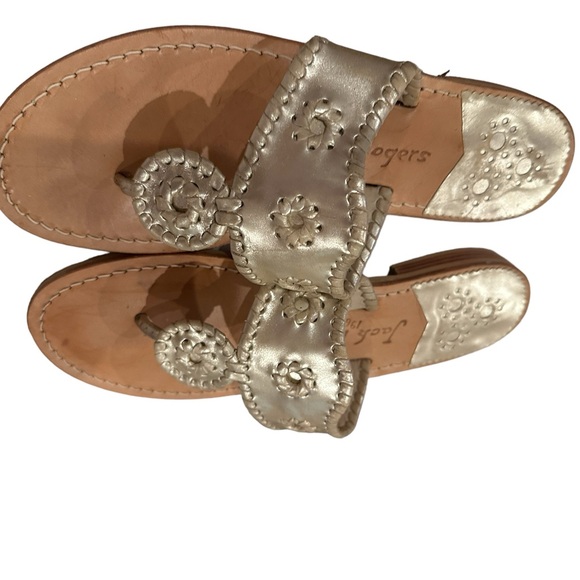 Jack Rogers Gold Sandals Size 8 - Picture 4 of 5